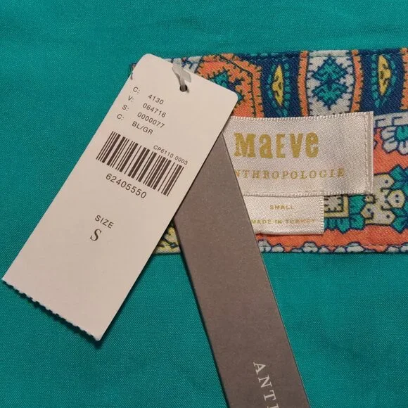 NWT Maeve by Anthropologie Abstract Multicolored Tunic Cotton Shift Dress - S - Picture 9 of 11